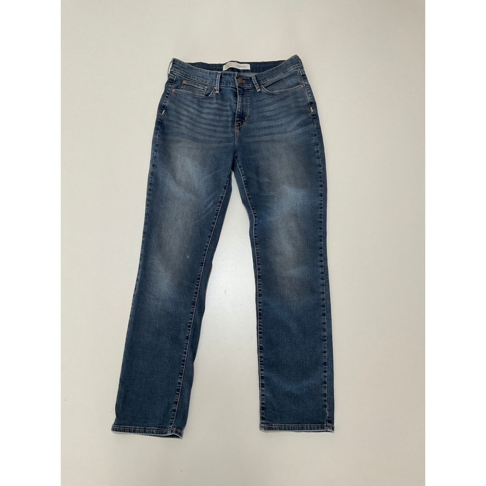 Signature by Levi Strauss Womens Mid Rise Straight Jeans Blue W31 L32
